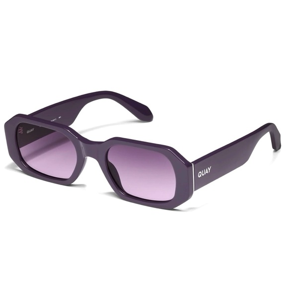 QUAY Hyped Up Sunglasses Amethyst Purple Frame Dark Amethyst Gradient Lens NWT - Picture 3 of 11